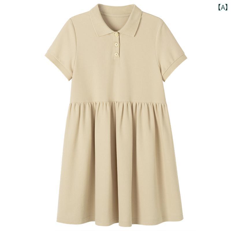 スカート ドレス ワンピース キッズ かわいい ナチュラル 子供服 半袖 夏 オートミール ニット 女の子 ..