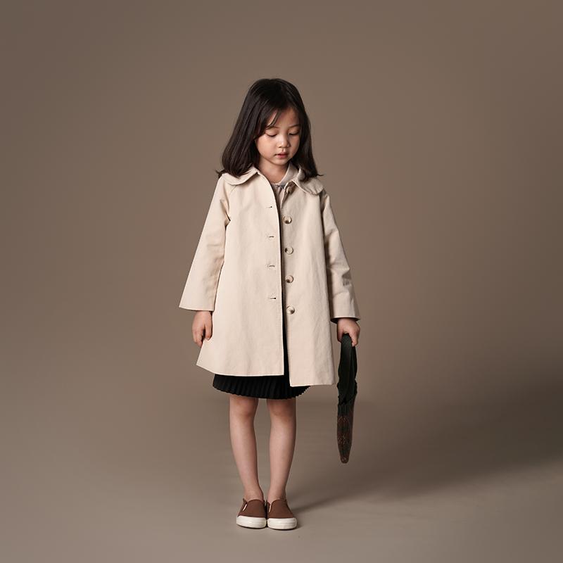 ジャケット 子供服 アウター カジュアル シンプル 普段使い キッズ 秋 ミドル丈 親子 英国 シングルブレスト ウインドブレーカー 男の子 女の子用