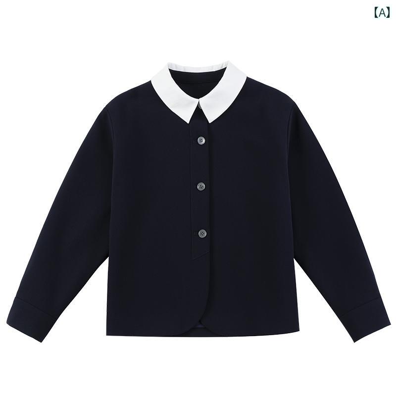 トップス ジャケット 子供服 アウター カジュアル シンプル 普段使い キッズ 秋冬 子供用 シングルブレスト 男の子 女の子 以上 子供