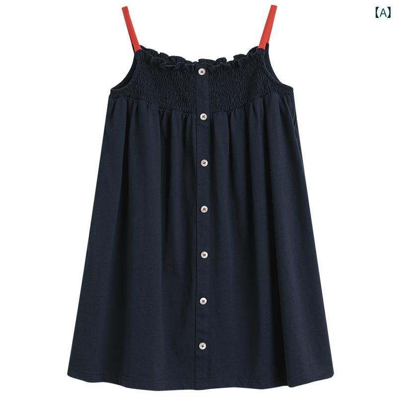 ドレス ワンピース キッズ かわいい ナチュラル 子供服 夏 綿 親子 対照的 サスペンダー 女の子