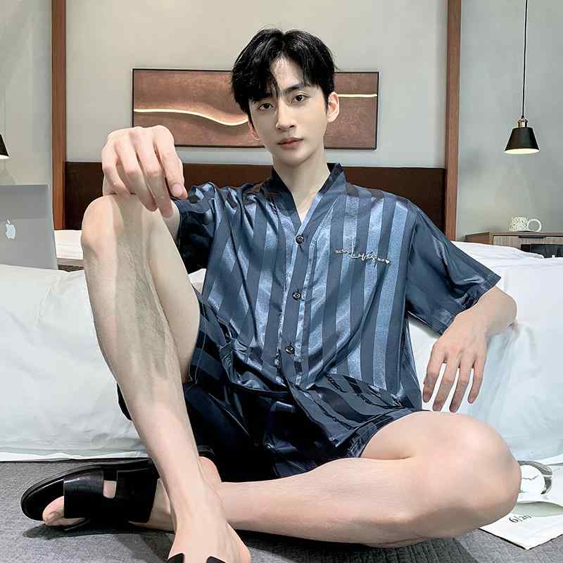 パジャマ ルームウェア メンズ 夏 半袖 大きめサイズ ひんやり 涼しい 快適 ティーン メンズ 薄手 ホー..