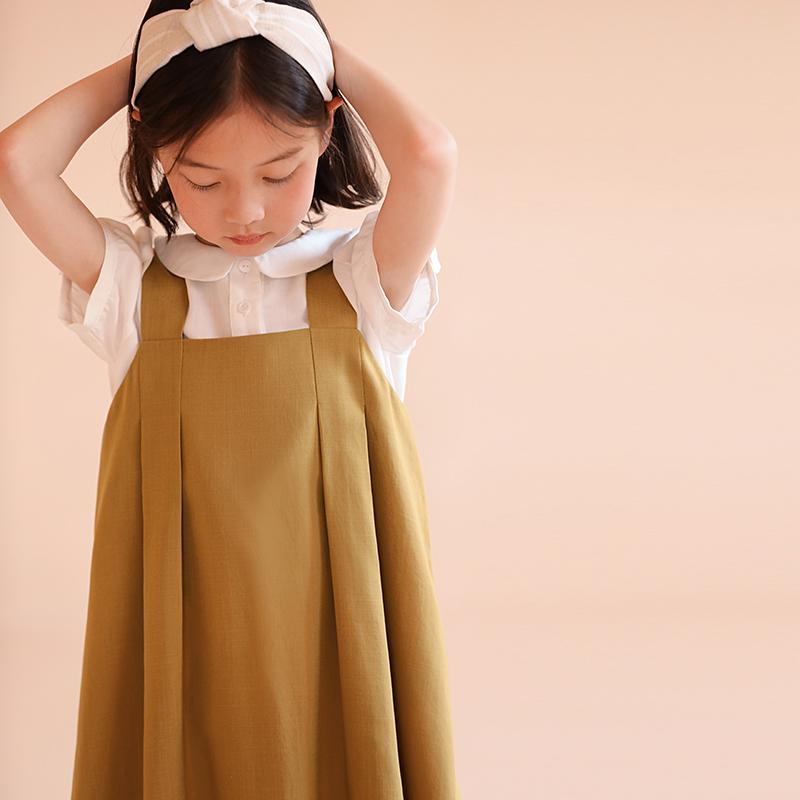 ワンピース キッズ かわいい ナチュラル 子供服 夏 女の子 親子 無地 涼しい アイロン 不要 ストレート ゆったり キャミソール ワンピース