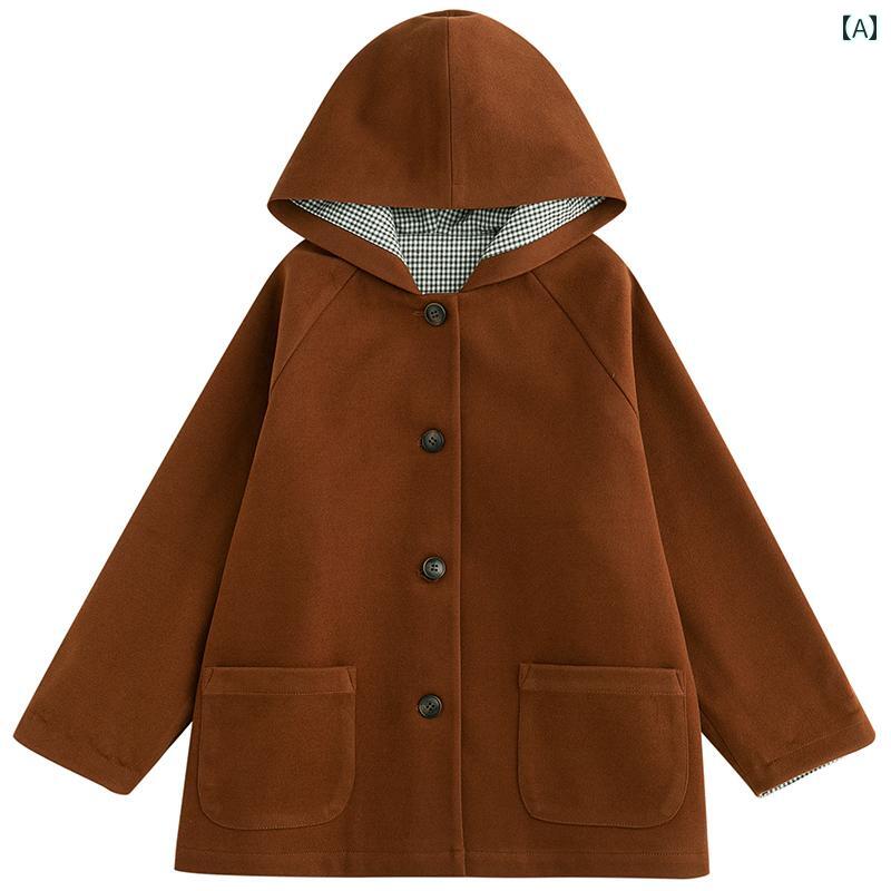 Other - ジャケット 子供服 アウター カジュアル シンプル 普段使い キッズ 冬 メンズ レディース 子供 フード付き チェック柄 スプライシング 厚手 暖かい シングルブレスト