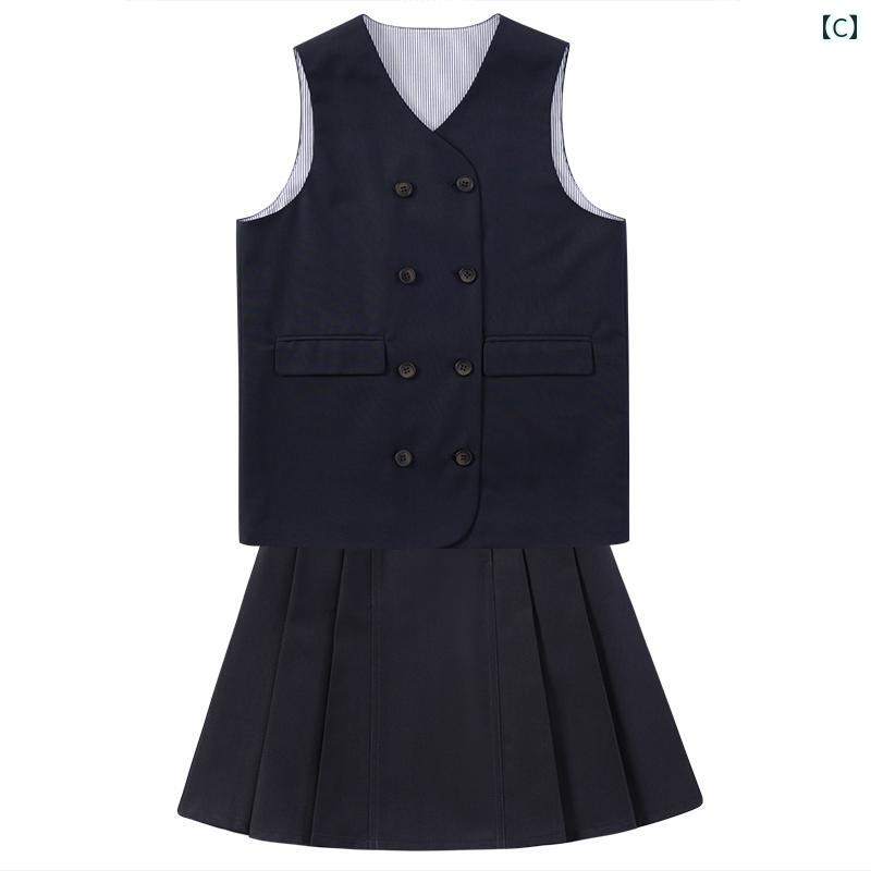 セキュアデポの子供服 おしゃれ キッズ 早春 レトロ 英国 カレッジ スタイル スーツ 子供 パフォーマンス 服 スタック ベスト スーツ｜アングル3