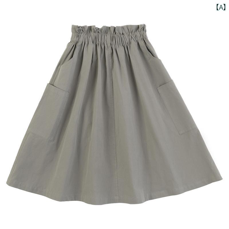 スカート 子供服 ボトムス ナチュラル 普段着 キッズ ライト グレー 子供 夏 綿 カジュアル 女の子 スタイル