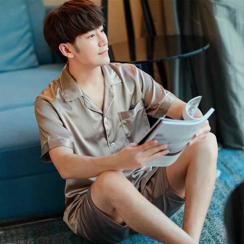 パジャマ ルームウェア メンズ 夏 ひんやり 涼しい 快適 半袖 半ズボン ゆったり 大きめサイズ シンプル カジュアル 上品 薄手 スーツ