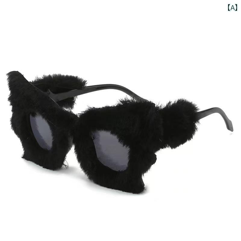 レディース サングラス おしゃれ ユニーク 蝶 キャットアイ ぬいぐるみ かわいい 写真 撮りたいだけ ガ..