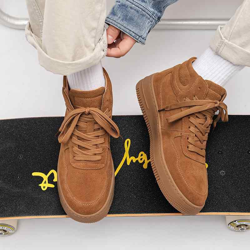 Ahico メンズハイトップスポーツシューズ ハイカットスケートボードシューズ | [Ahico] スニーカー メンズ ハイカットスニーカー 厚底