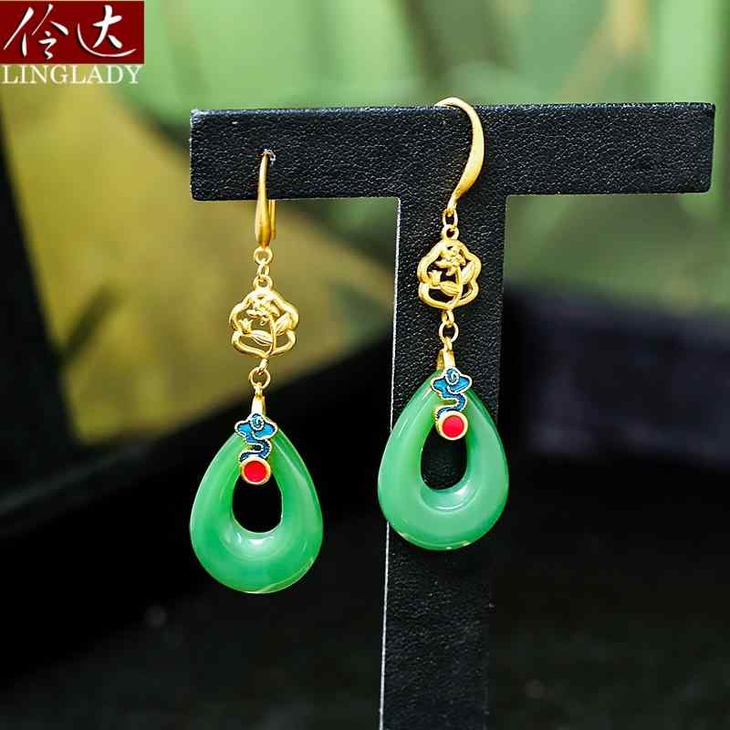 チャイナ風 タッセル ピアス シンプル エレガント ノンホール レディース ファッション アクセサリー 装飾品