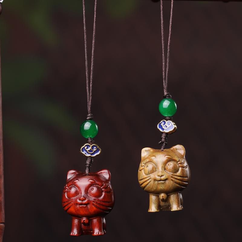 ペンダント ストラップ レトロ アクセサリー 白檀 かわいい ファンタジー 猫 携帯電話 チェーン アンティーク 車 キーホルダー ストラップ ペンダント メンズ レディース