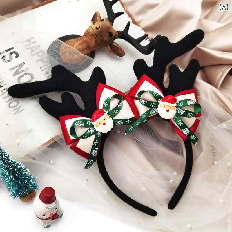 レディース ファッション ヘア アクセサリー オールシーズン 布 クリスマス サンタクロース トナカイ ..