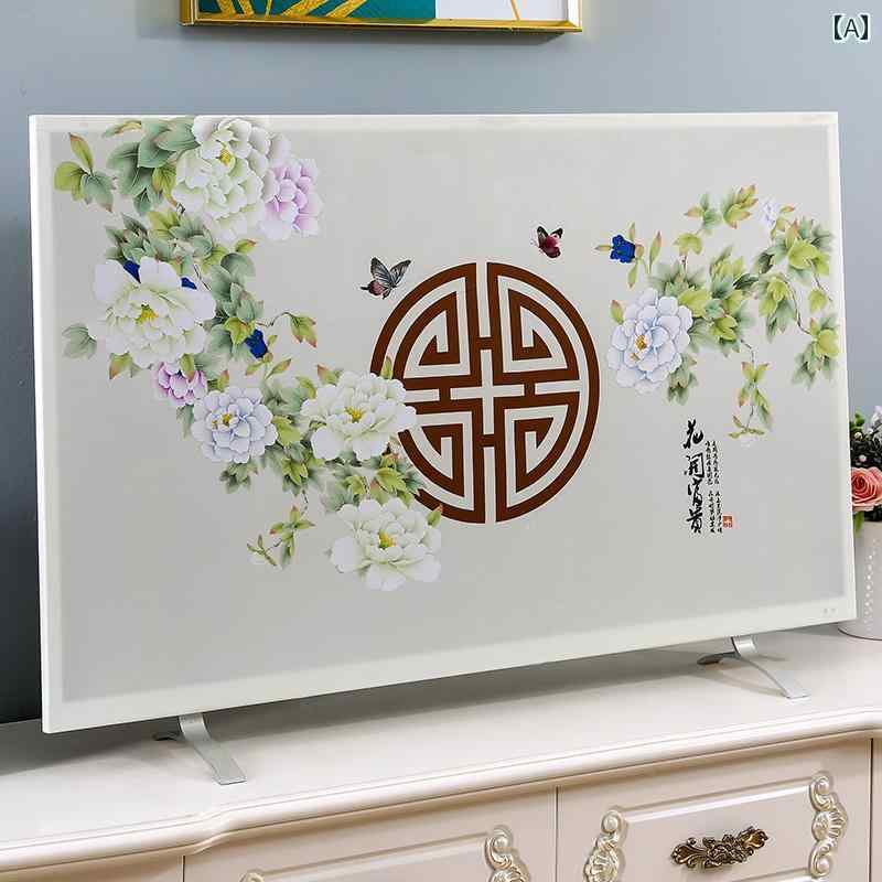 テレビカバー 防塵 おしゃれ 55インチ 65インチ 75インチ ダスト 保護 クロス 液晶TVカバー 布 中華風 生活品 インテリア ストレッチ