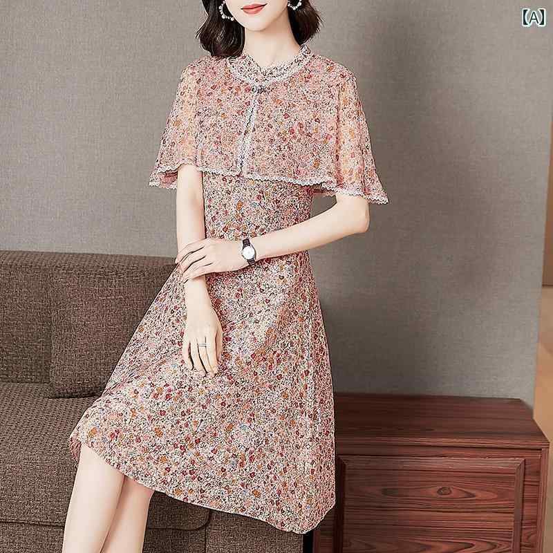 レディース 夏 ワンピース 半袖 きれいめ 上品 マザーズ おしゃれ お母さん お呼ばれ チャイナ ドレス 中華風 女性 サマーウェア 桑 ヤング スタイル レトロ