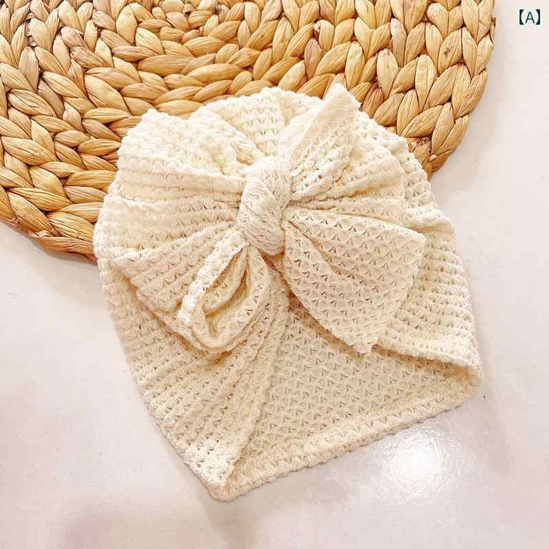 帽子 リボン ベビー 赤ちゃん ターバンキャップ かわいい 髪飾り フォト 秋冬 子供 ニット 大きめ イン..