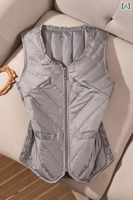 レディース 秋冬 ダウンベスト アウター 暖かい 防寒 快適 かわいい おしゃれ 韓国 イベント フェス 日常着 通学 通勤 レジャー アウトドア 女子会 旅行 デート アップ