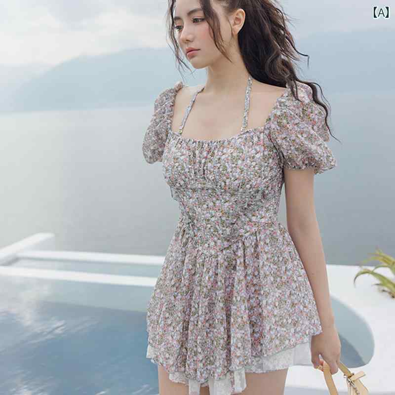 レディース 夏 水着 おしゃれ ビーチ プール 海水浴 リゾート レジャー 女性用 ワンピース お腹 カバー スリム 見せ ガール ハイエンド プリンセス 温泉 旅行