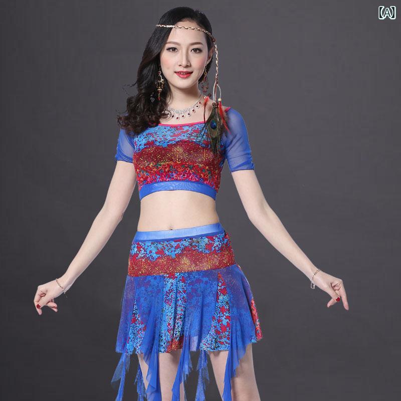 レディース ダンス ファッション ベリーダンス パフォーマンス コスチューム ベリー ダンス 衣装 魅惑 練習 ウェア