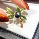 アクセサリー レディース DIY ※パールし 空ホルダー 半完成品 セイコー 厚手 金 メッキ エナメル リーフ ブローチ ピン 翡翠 瑪瑙 半完成 コサージュ 空 ホルダー