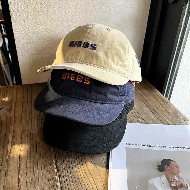 ベースボール キャップ 文字 短い つば 野球帽 レディース 夏 韓国 ファッション カジュアル ソフト トップ 短い つば 帽子 メンズ ピーク ハット メンズ レディース兼