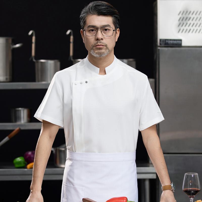 コック コート 厨房 作業服 制服 ユニフォーム シェフ 料理人 パティシエ レストラン キッチン メンズ 通気性 夏(3.0)