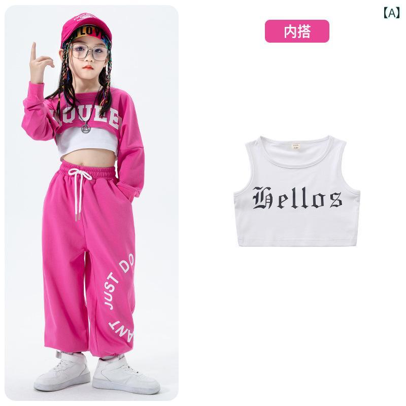 子供服 女の子 トレーナー へそ出し パンツ スウェットスーツ コスチューム バンド...