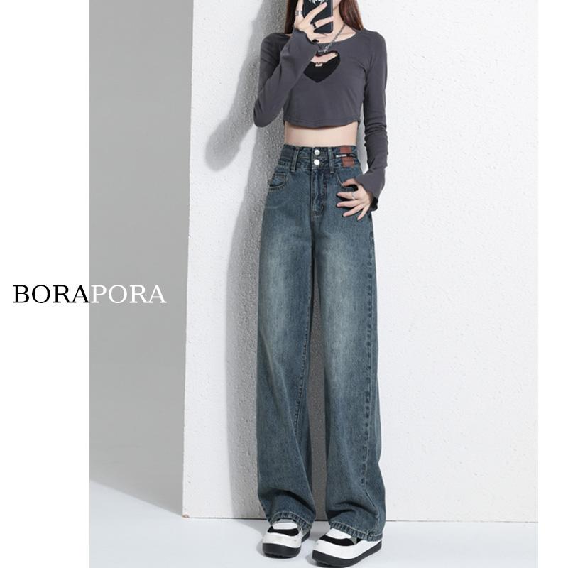 パンツ デニム レディース 女性 アメリカン ワイド レッグ ジーンズ 初秋 ハイウエスト スリム 汎用性 高さ 小柄 ストレート