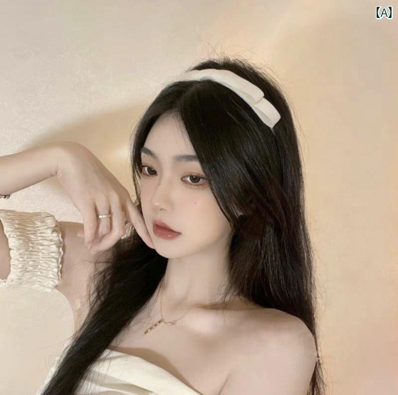 レディース アクセサリー ジェニー 白い リボン ヘッド バンド ガールズ シンプル かわいい ヘア