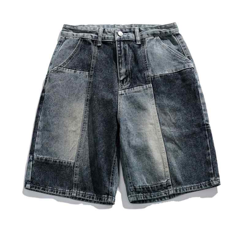 夏 ショート デニム メンズ レトロ シンプル ストレート メンズ カジュアル 個性 おしゃれ さわやか