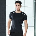 ランニング メンズ ジム トレーニング Tシャツ 機器 スポーツ フィットネス 夏 トップス ポリエステル メンズ 通気性 速乾 吸湿性 吸汗性