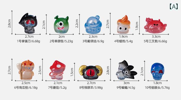 ミニチュア おもちゃ 玩具 キッズ 車内 置物 かわいい 小さめ ハロウィーン モンスター オーナメント ミニ 悪魔 ファンタジー デスクトップ ギフト アイデア