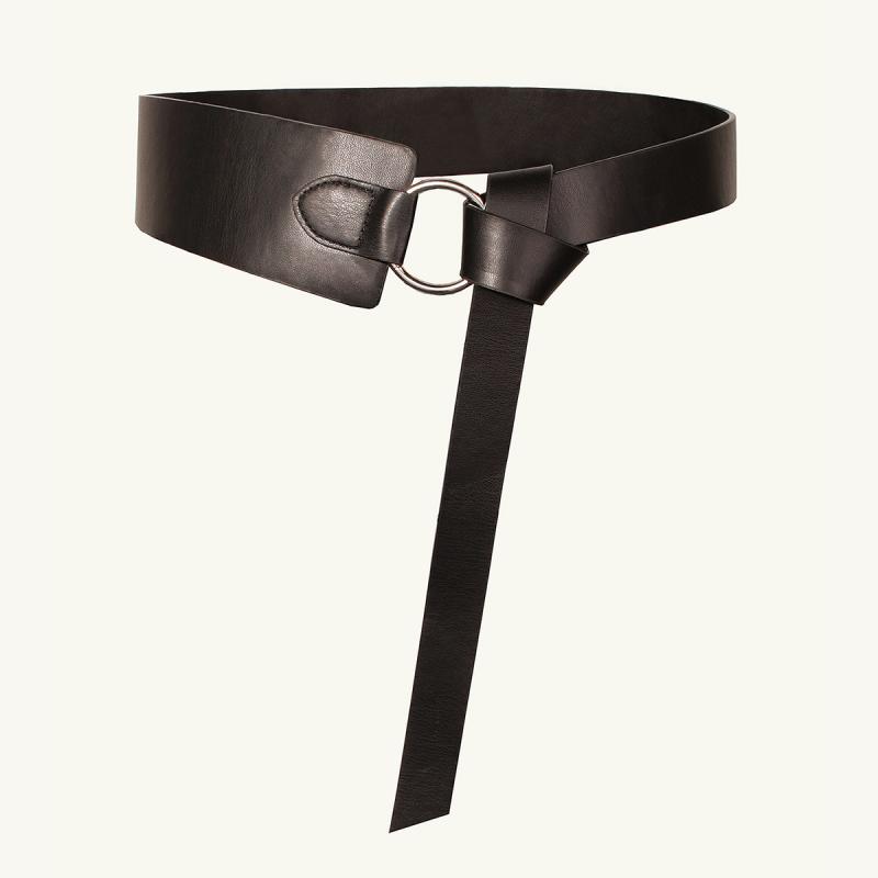 ドレス レディース 春 夏 カジュアル ベルト 幅広 おしゃれ ラウンド バックル シンプル ワイド ガードル ソフト ファッション 結び目 ソフト ベルト ウエスト バンド