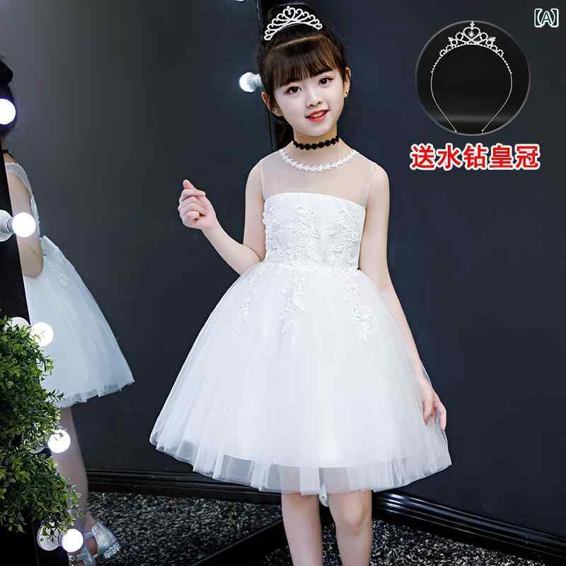 女の子 夏 ドレス 春夏 子供 キッズ チュチュ チュール ふんわり ボリューム スカート パフ シアー ドレス プリンセス お姫様 お誕生日 レース 重る Aライン パーティー 主役