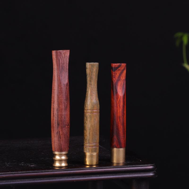 喫煙パイプ 中国風 アクセサリー イエロー ローズウッド グリーン サンダルウッド ストレート タバコ ..