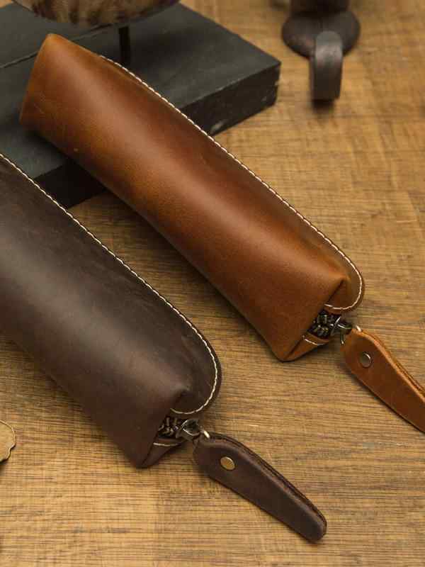 バッグ ペンケース 筆入れ メンズ レディース 牛革 ペン レトロ 個性 文学 芸術 革 ペン ボックス 文房..