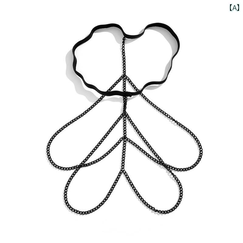 夏 アクセサリー チェーン ビーチ 水着 エスニック サマーフェス ビキニ ボヘミアン 黒 研 削 弾性 ベルト 太もも 女性 アメリカ ファッション 魅惑的 レトロ 旅行 装飾