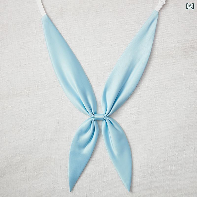 スカーフ リボン レディース おしゃれ かわいい シンプル 制服 セーラー服 学生 蝶 ネクタイ アクセサリー カレッジ ポリエステル 韓国 ワンタッチ