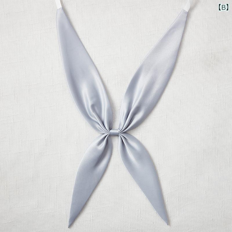 スカーフ リボン レディース おしゃれ かわいい シンプル 制服 セーラー服 学生 蝶 ネクタイ アクセサリー カレッジ ポリエステル 韓国 ワンタッチ