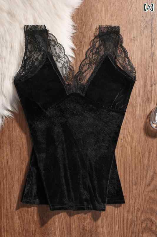 タンクトップ キャミソール ノースリーブ 起毛 秋冬 ショート丈 タイトフィット スリム 女の子 トップス モダン セクシー 魅惑 アーバン レディース