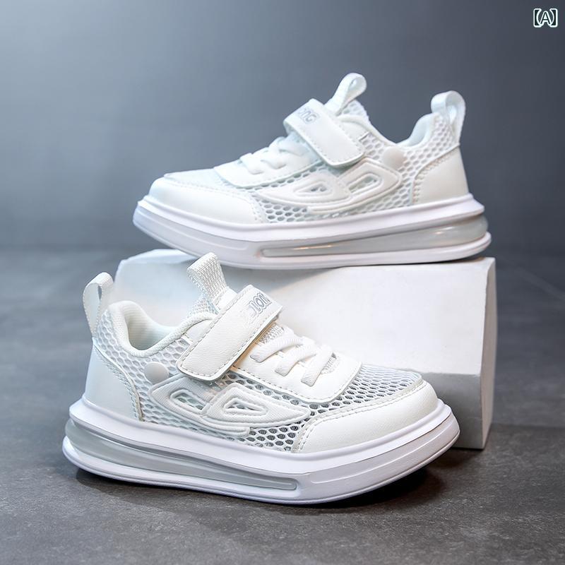 シューズ 靴 子供靴 スポーツ 男の子 夏 メッシュ 通気性 中型 大型 キッズ シングル メッシュ 小学校 ..