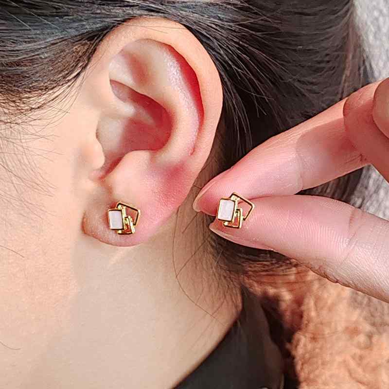 ピアス レディース かわいい 幾何学 スクエア レディース シンプル コンパクト イヤー アクセサリー ファッション ジュエリー