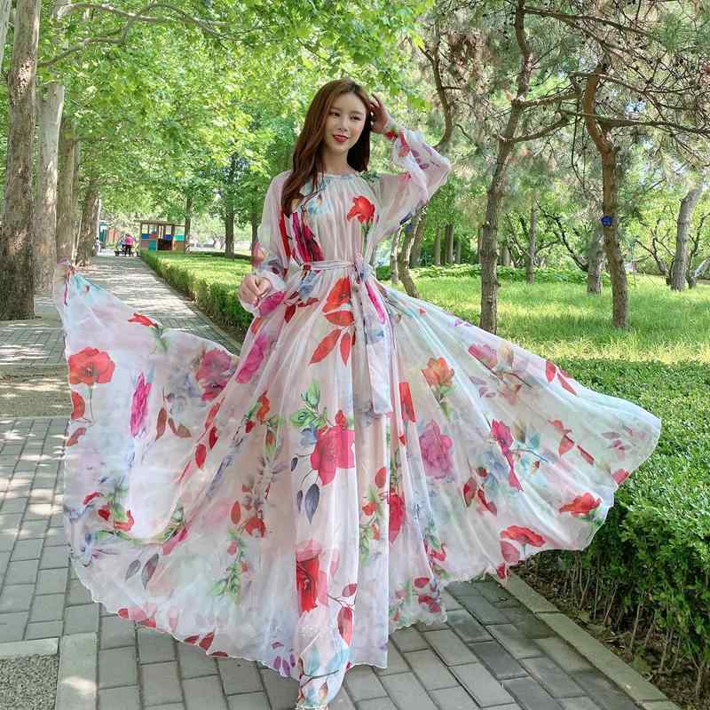 夏 ファッション おしゃれ 海辺 休暇 ドレス 大きめサイズ ゆったり ベルト 足首丈 スカート レディース 夏 ロング スカート(4.0)