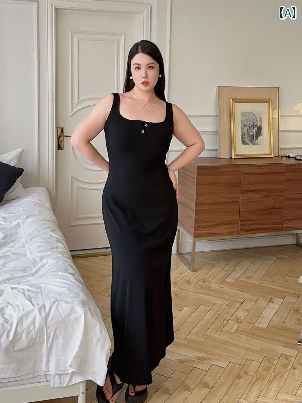 Rakuten - レディース ワンピース ノースリーブ 体型補正 通勤 ベスト ドレス スリムフィット 大きいサイズ レディース レトロ オフィス お腹カバー カジュアル