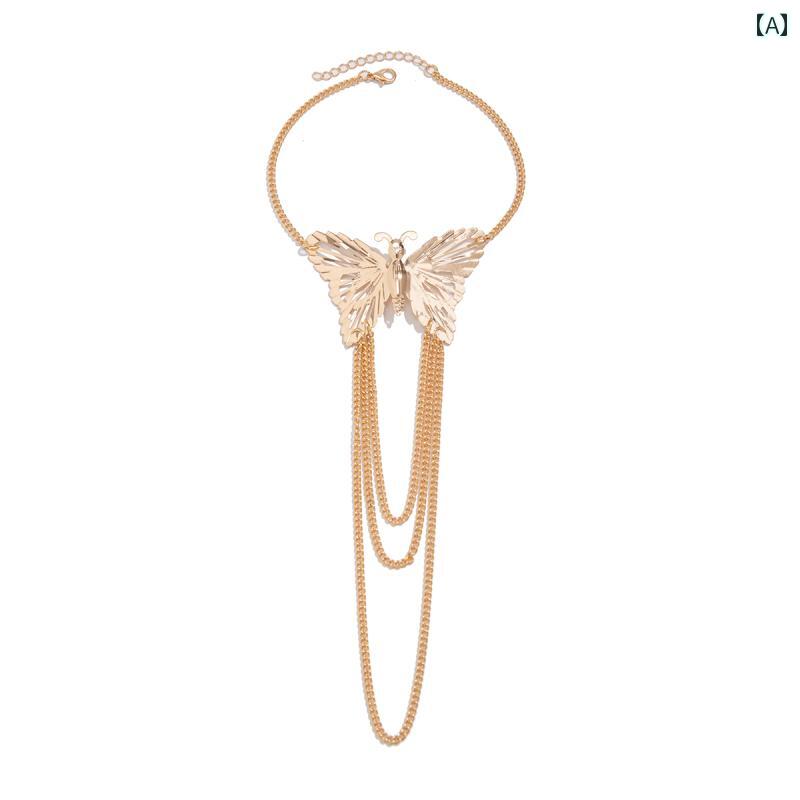 タッセル アクセサリー チェーン アームレット 腕輪 ビーチ 水着 エスニック サマーフェス ビキニ ボヘミアン バタフライ アーム 女性用 アメリカ ファッション ステージ パフォーマンス