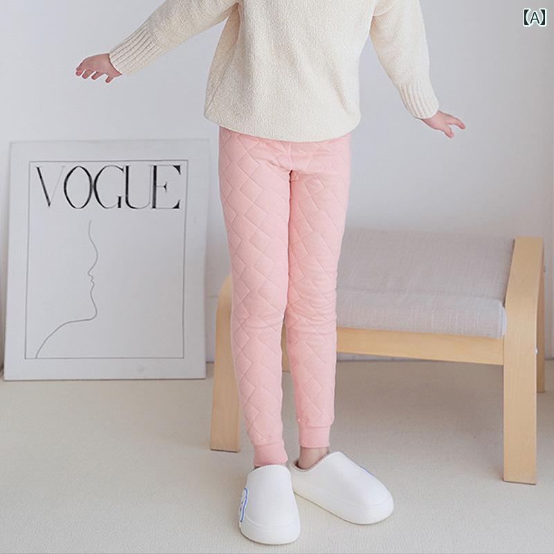 パンツ 女の子 子供用 コットンパンツ 小中学生 ガールズ用 レギンス インナーウェア用 暖かい 冬用 ハイウエスト 裏起毛 厚手 学生 服 アーティファクト