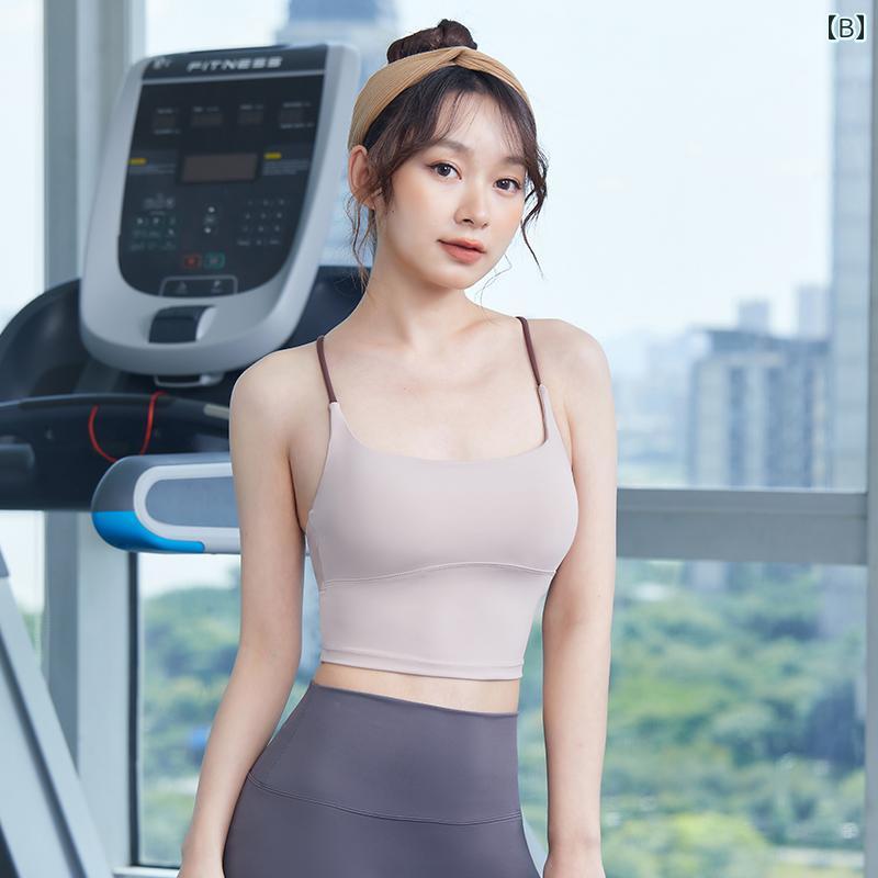 スポーツブラ レディース トップス たるみ防止 ランニング ヨガ ベスト 夏 トレー...