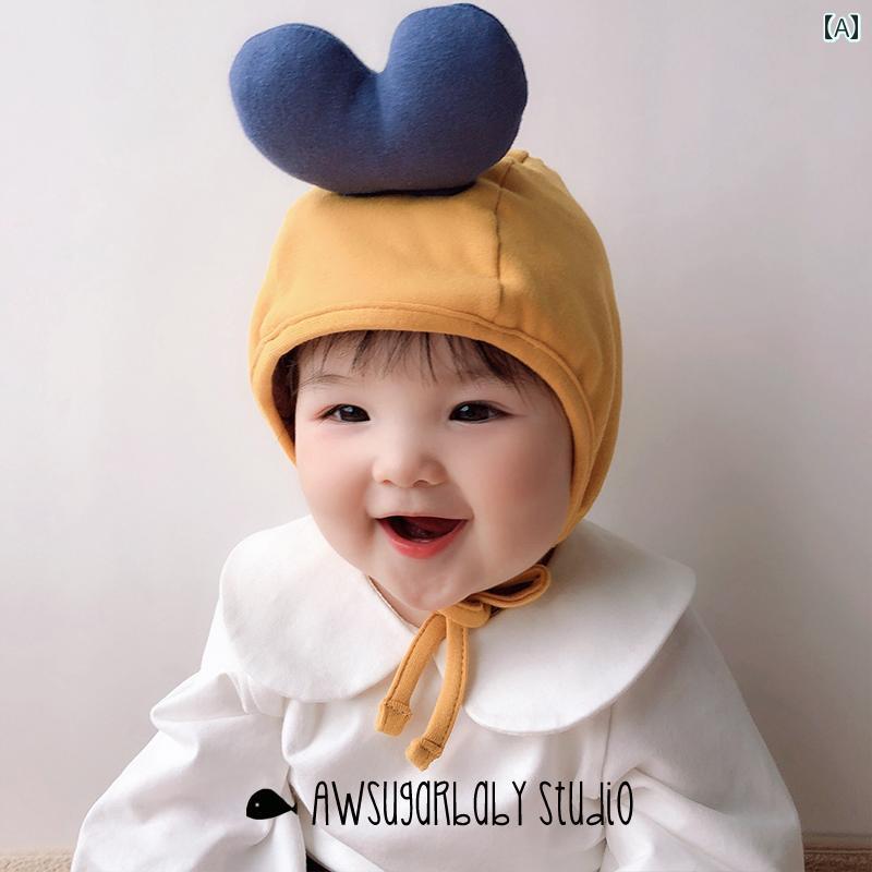 Other - ベビー 帽子 秋冬 幼児 ラブ キャップ 綿 男の子 女の子 赤ちゃん コットン かわいい 耳保護 新生児