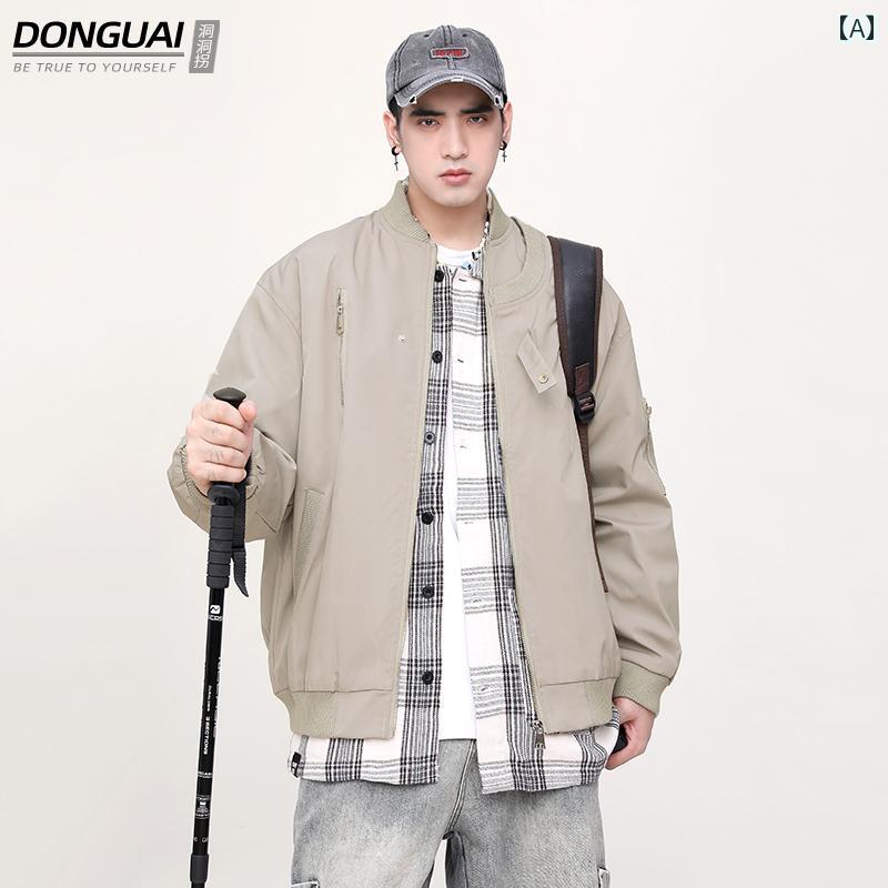 ジャケット メンズ アウター アメリカン レトロ スタジャン 春秋 ハイエンド ワークウェア ボン バー