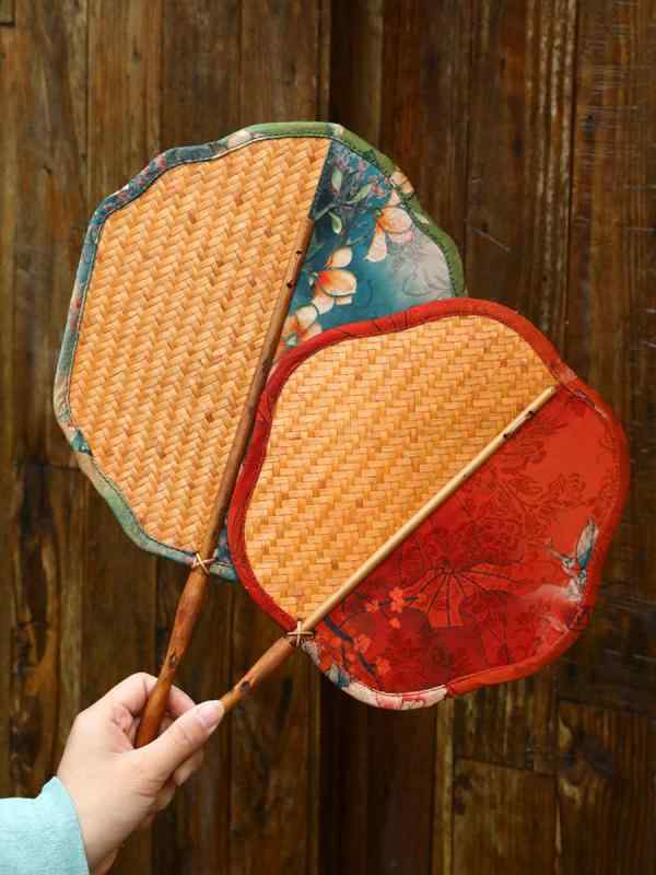 団扇 ファン 竹 漆 扇子 レトロ 丸尾 夏 文人 レトロ 舞 おしゃれ シンプル 竹編み チャイナ風 普段使い
