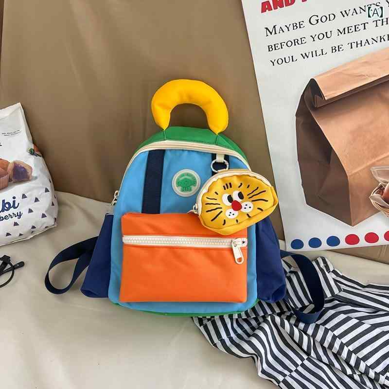 キッズ リュック バック パック 幼稚園 スクール バッグ 子供 軽量 コントラスト カラー 脊椎 保護 男..