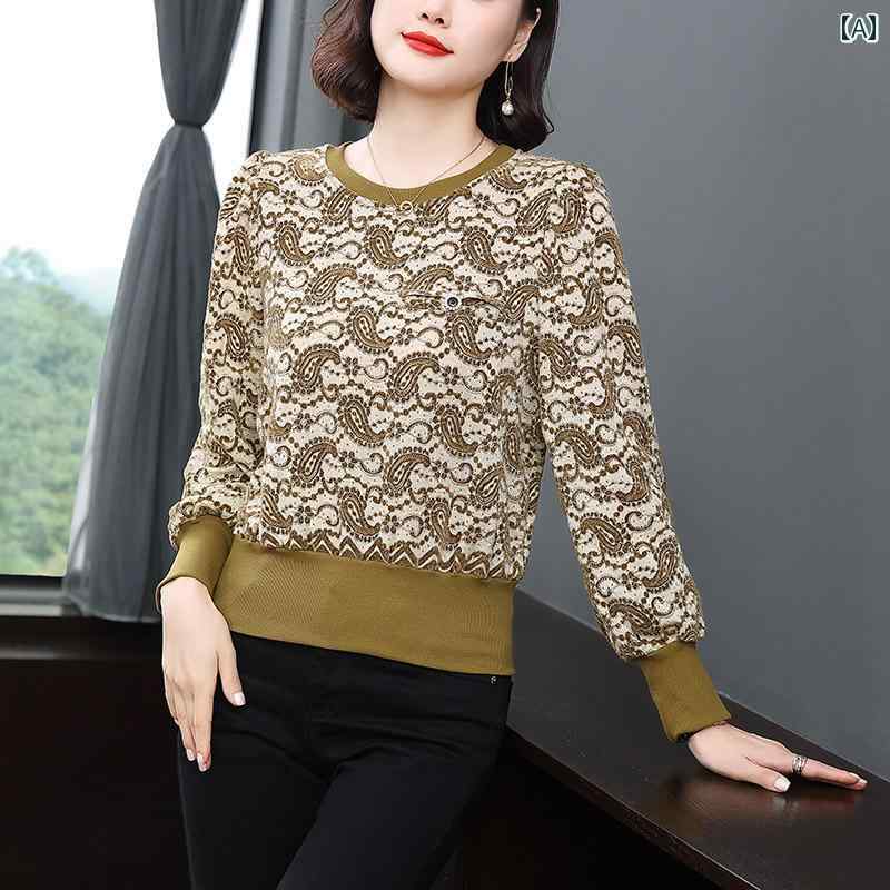 トップス シャツ レディース 長袖 カジュアル 快適 マザーズ 婦人服 普段着 秋冬 女性 スプライシング インナーレイヤリング 女性 秋 ゆったり 多目的 Tシャツ